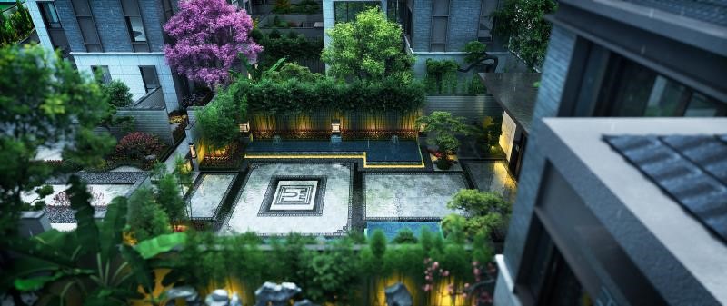 金輝項(xiàng)目院落效果圖（2）